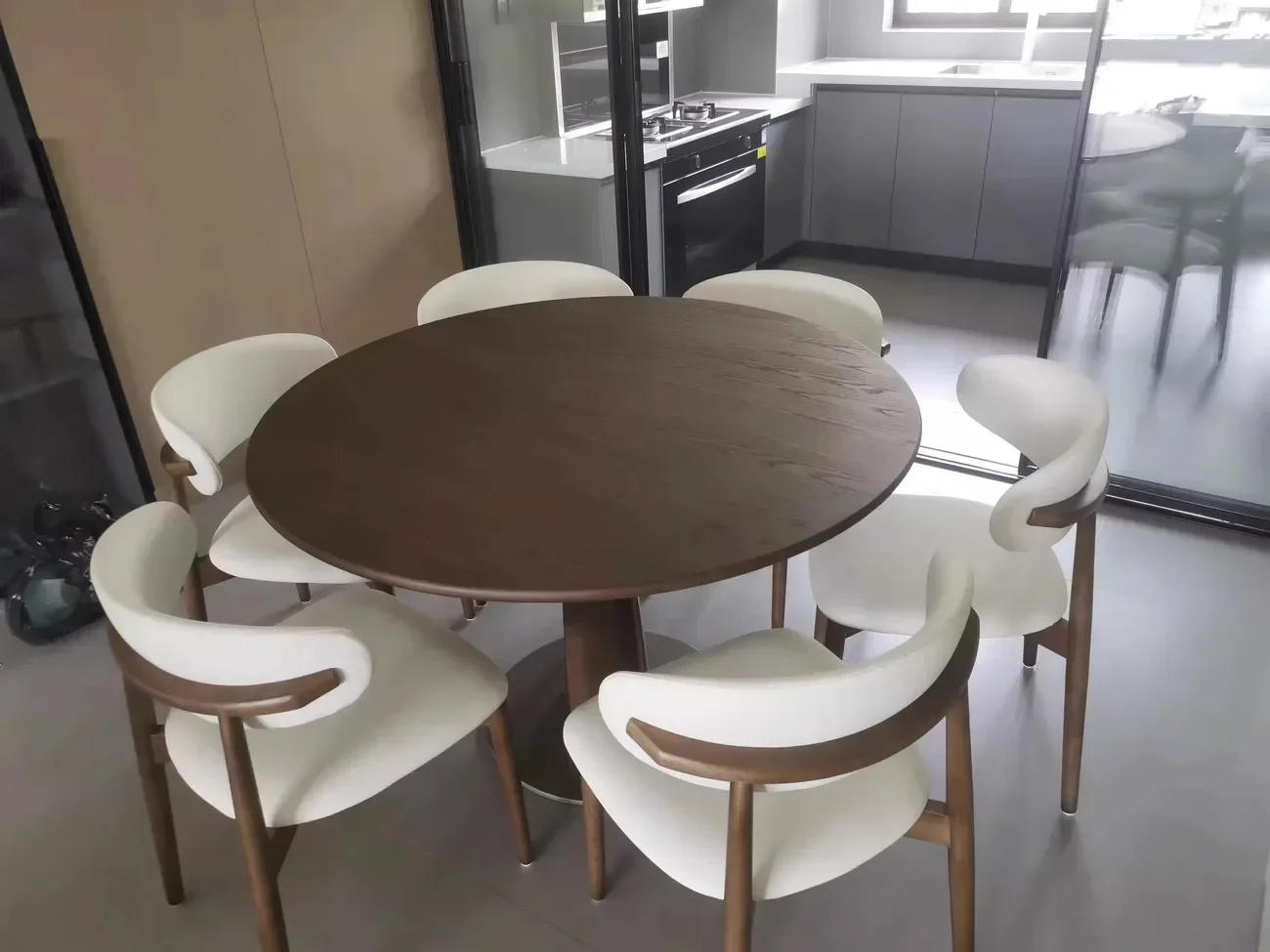 Description Picture 2 of itemModern Simple Nordic Dining Chair Home Backrest Light Luxury PU Leather Dining Chairs Restaurant Chair Living Room Furniture