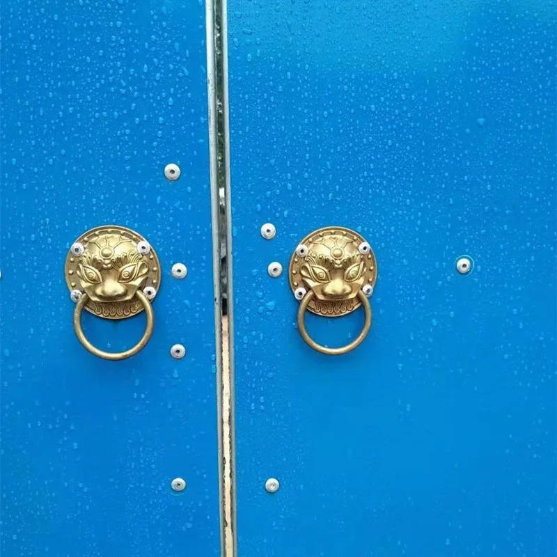 Description Picture 3 of itemNew 22cm/26cm Large Beast Head Door Pull Rings Full Pure Copper Lion Head  Tiger Head Door Knocker