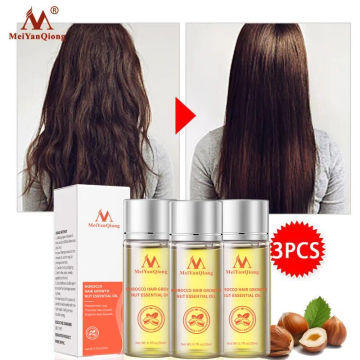 Morocco nuts Hair Fast Powerful Growth Essence 3PCS Preventing Hair Loss Baldness Liquid Oil Treatment Hair Care Product 20 ML