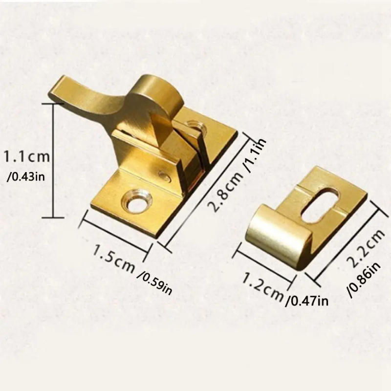 Description Picture 3 of itemNew Brass Bird Latch Lock Low Noise Window Hooks Door Elbow Buckle Home Improvement Automatic Door Catch Cabinet