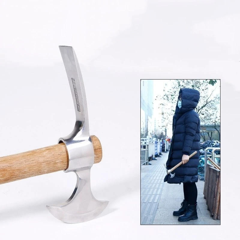 Description Picture 6 of itemStainless Steel Pickaxe Outdoor Pickaxe Pure Steel High Hardness Tree Root Digging Lamb Pickaxe Portable Ice Pickaxe Pickaxe