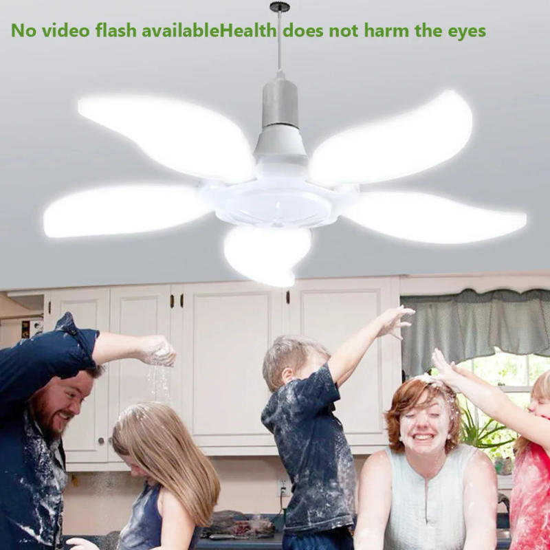 Description Picture 2 of itemLED Ceiling Lights E26/E27 Socket Fan Light With Button Switch Adjustable LED Lamp Head 5000LM Bulb Light for Garage Workshop