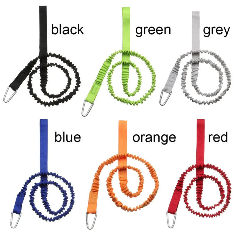 Description Picture 5 of itemAdjustable Elastic Kayak Canoe Paddle Leash Fishing Rod Leash Safety Rope Carabiner Rowing Boats Accessories