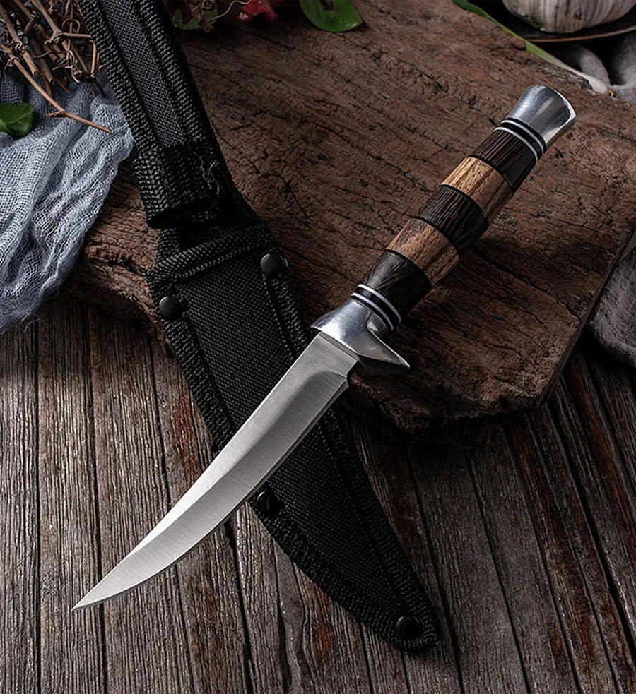 Description Picture 4 of itemSashime Knife Fish Filleting Knife Wood Handle High Stainless Steel Kitchen Knives Meat Cleaver Butcher Knife Chef Slicing Tools