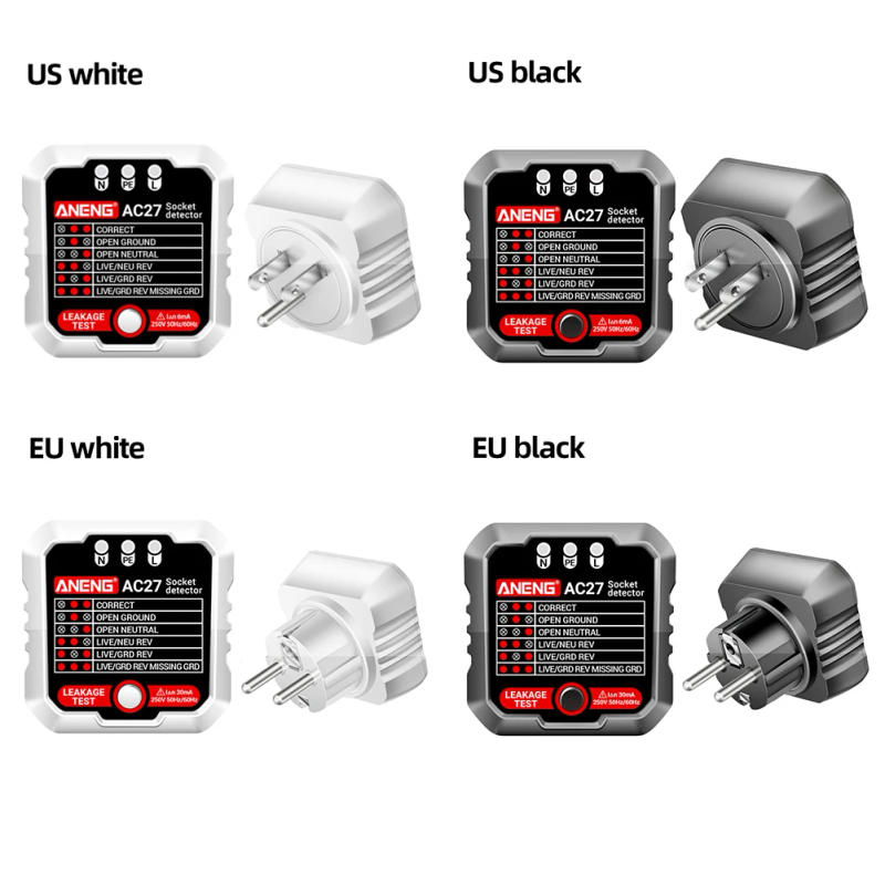 Description Picture 5 of itemANENG AC27 Smart Socket Tester EU/US Plug Polarity Phase Check Voltage Detector Test Electroscope Meter Circuit Breaker Finders