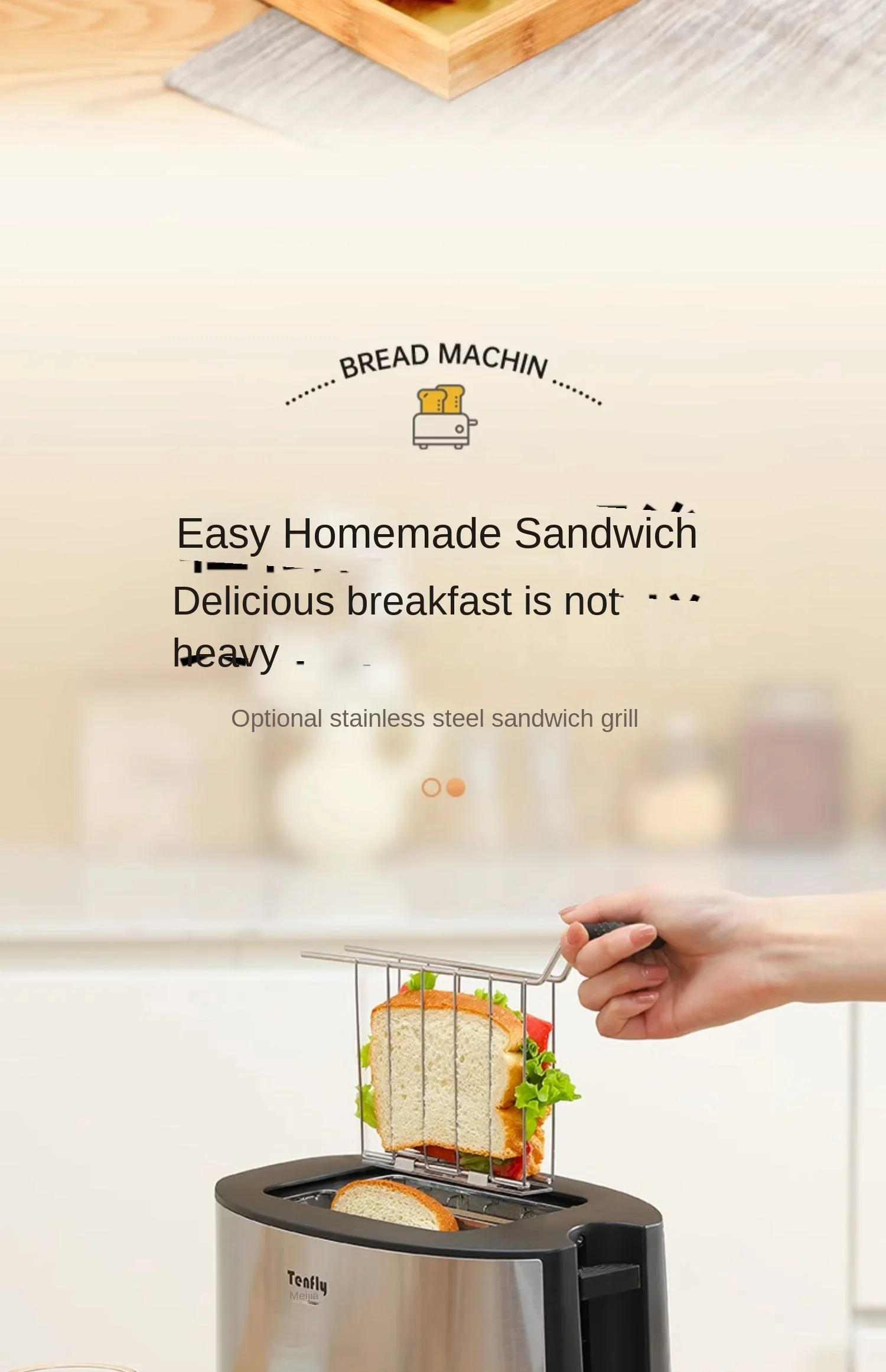 Description Picture 5 of item220V Tenfly Stainless Steel Toaster - The Ultimate Breakfast Maker for the Entire Family Get Your Mornings Started