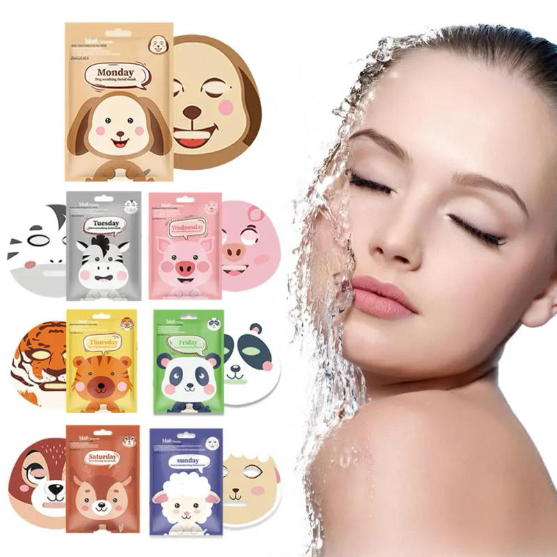 Description Picture 2 of itemNew Cute Cartoon Facial Mask Moisturizing Hydrating Mask Deep Moisturizing Tender Skin Mask Dog Panda Pig Animal Mask Skin Care