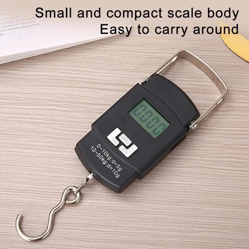 Description Picture 6 of item1pcs 50kg Digital Pocket Luggage Scale Hook Weight Fishing Scale Hanging Portable ABS Hanging Weighting Mini LCD Hook Balan E9F8