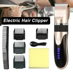 Hair Clipper for Men & Kids - Barber-Grade Beard Trimmer with Ceramic Blades Low Noise Precision Hair Cutting Machine