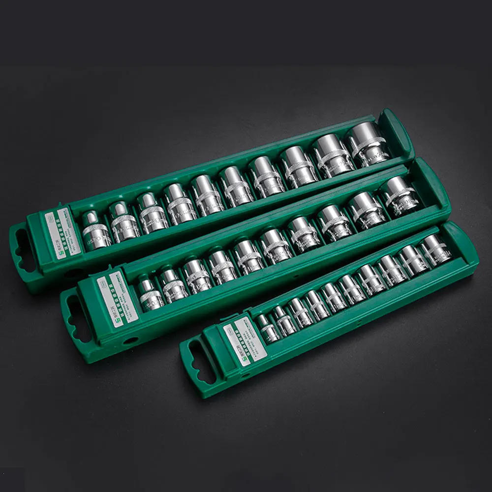 Description Picture 2 of itemProdrill 1/4”, 3/8” 1/2” Drive Socket Set 6/9/10 Pcs External Sockets Cr-V Steel Standard Socket Set