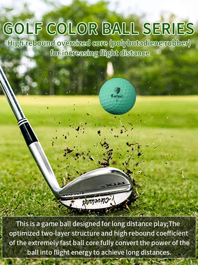 Description Picture 2 of itemColored Matte Pro Golf Balls - 12/3 Pcs, High Perf, 3-Layer Struct, 332 Dimple Surf, Soft & Durable Touch, Long Flight Dist.