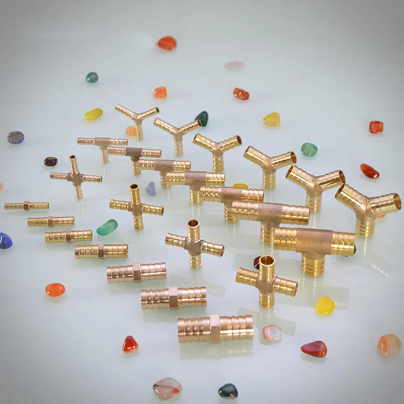 Description Picture 5 of item1PC Brass Barb Pipe Fitting Y Type 3 way tee connector For 4mm 5mm 6mm 8mm 10/12/14/16/19/25mm hose copper Pagoda Tube Fittings