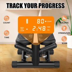 Steppers for Exercise - Mini Stair Stepper Machine with Resistance Bands 330lbs Twist Stepper Portable Exercise EquipmentStepper