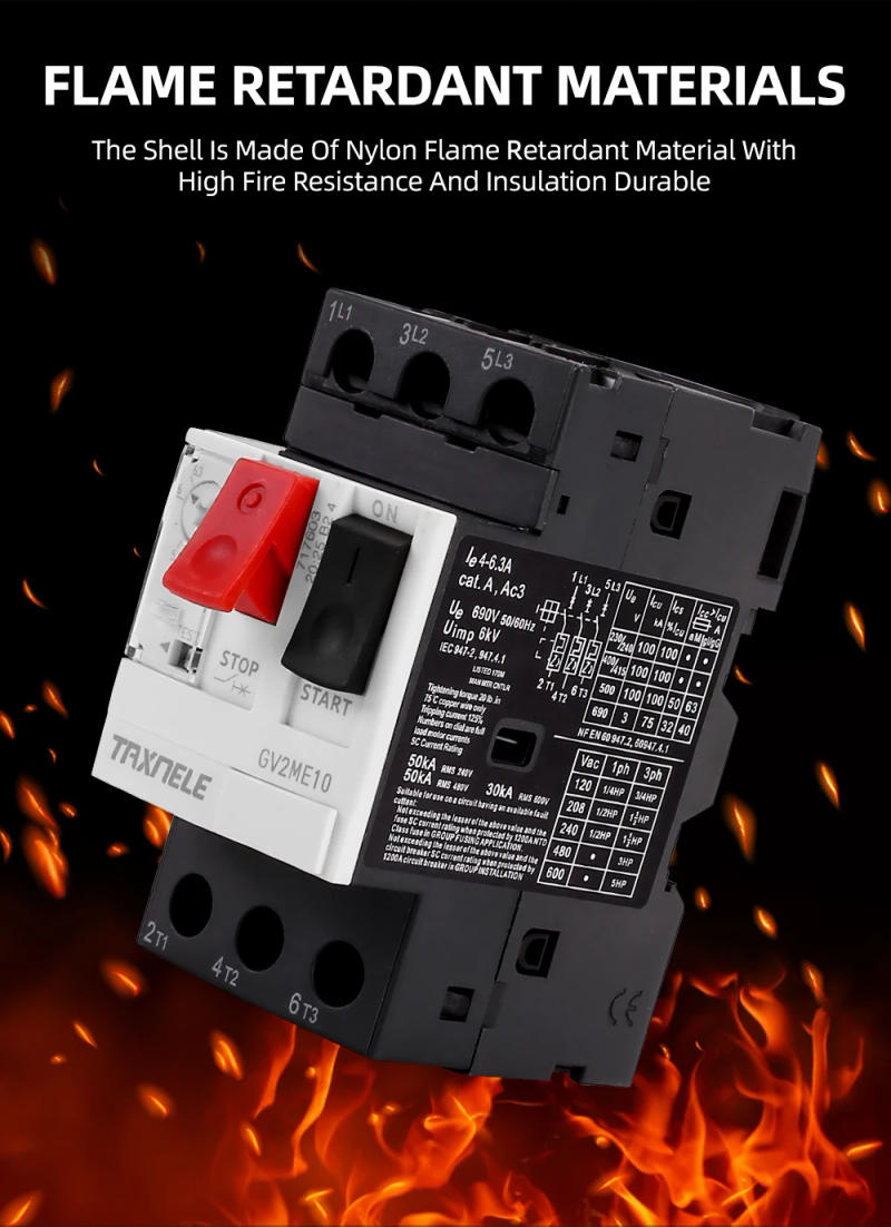 Description Picture 6 of itemGV2ME GV2 Motor Starter Protector Motor Circuit Breaker Overload Short Circuit Protection 3P Thermal Magnetic MPCB GV2-ME