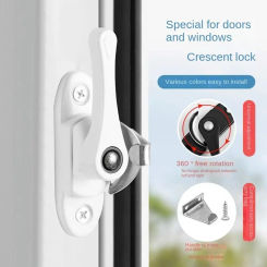 Aluminum Alloy Window Safety Lock Double-sided Hardware Window Lock Buckle Vintage Multifunctional Sliding Door Lock