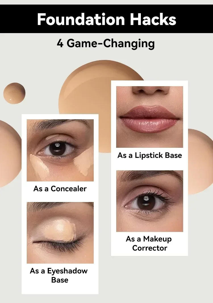 Description Picture 5 of itemFull Coverage Matte Base Waterproof Face Foundation Cream Oil-Control Matte BB Cream Lasting  Liquid Concealer Face Makeup Women