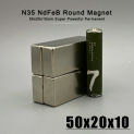 1/3/5/10Pcs 50x20x10mm Neodymium Material 50*20*10 mm NdFeB N35 Magnets Strong Block magnet Magnetic Materials Imanes