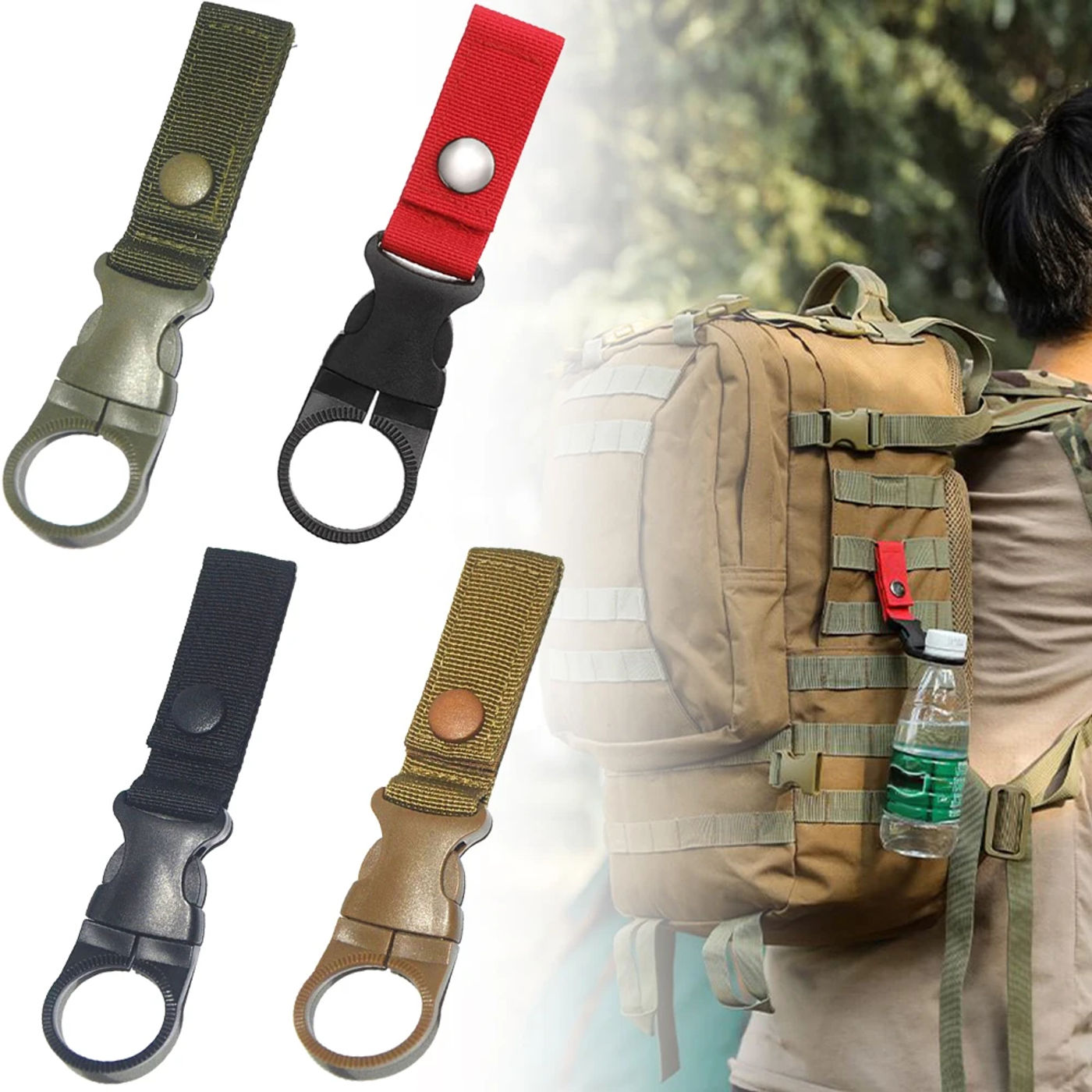 Description Picture 2 of itemWebbing Buckle Hook Webbing Buckle Hook Outdoor Nylon Climb Carabiner Belt Backpack Hanger Camping Accessories