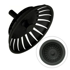 78mm Black Kitchen Sink Replacement Drain Waste Filter Plug Basin Strain Drainer Stainless Steel  Strainer Plug Kitchen Tools