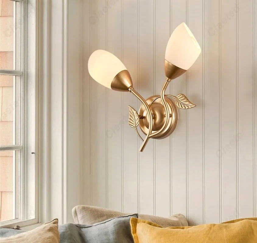 Description Picture 3 of itemMinimally Designed LED Glass Lampshade E14 Dual Head Wall Lamp for Bedrooms Bedside Lamps Hotel Living Rooms Home Decor Lights