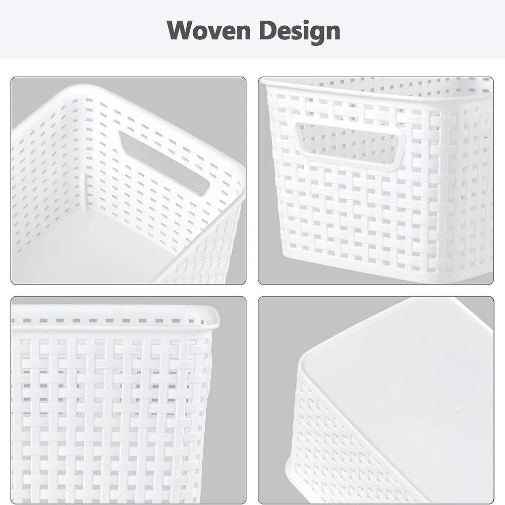 Description Picture 6 of itemPlastic Household Storage Basket Multipurpose Sundries Storage Basket Cosmetics Organizer Kitchen Bathrooms Storage Organizer