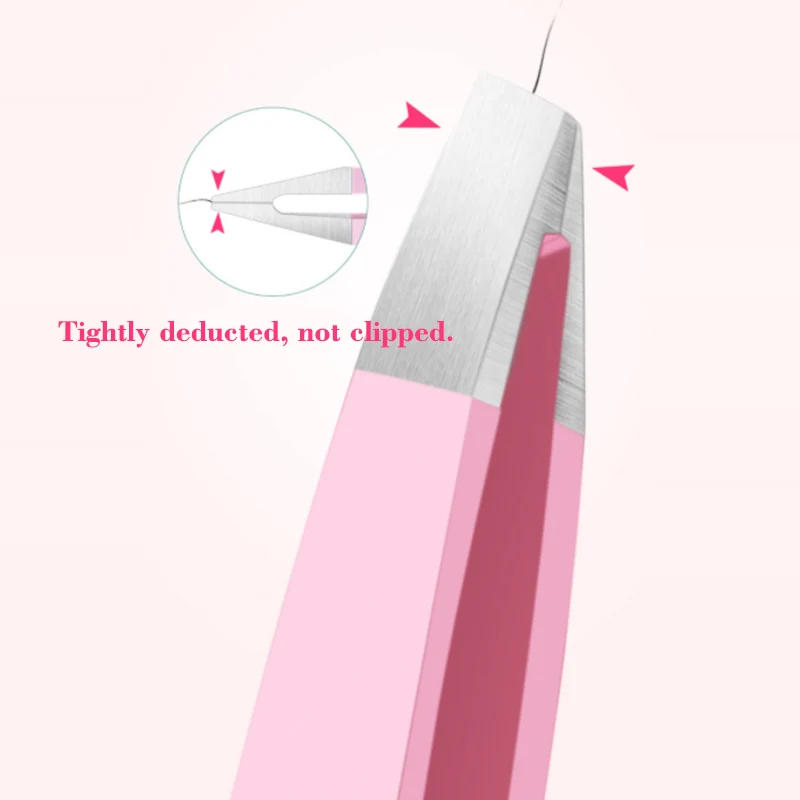 Description Picture 6 of itemEyebrow Tweezers Hair Remover Stainless Steel Professional Eyebrow Clamp Lash Tweezers Makeup 2in1 Eyebrow Hair Removal Clip