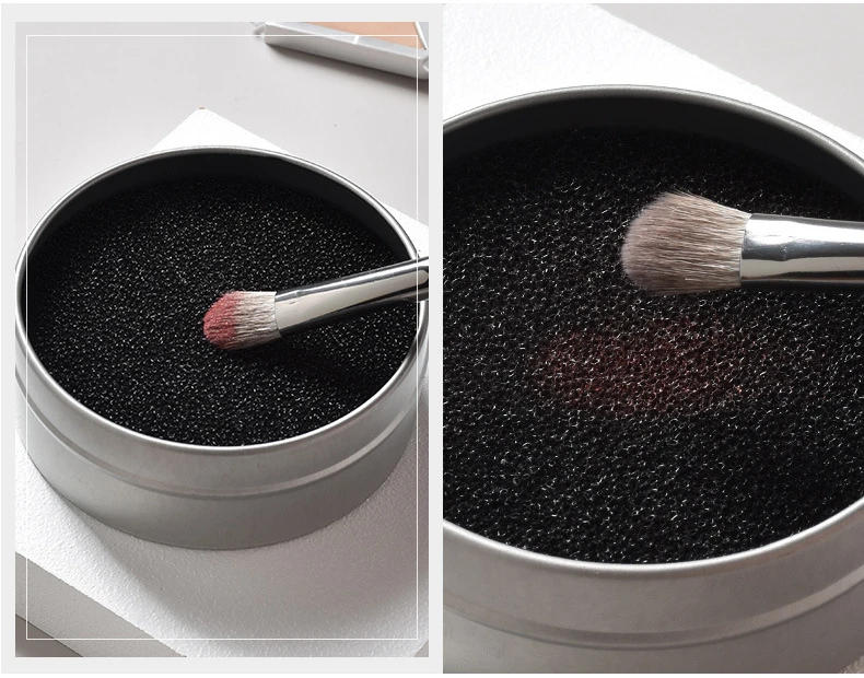 Description Picture 2 of itemMakeup Eyeshadow Brush Dry Cleaning Sponge Box Activated Carbon Sponge Quick Cleaning Makeup Brushes Cleaner Makeup Accessories