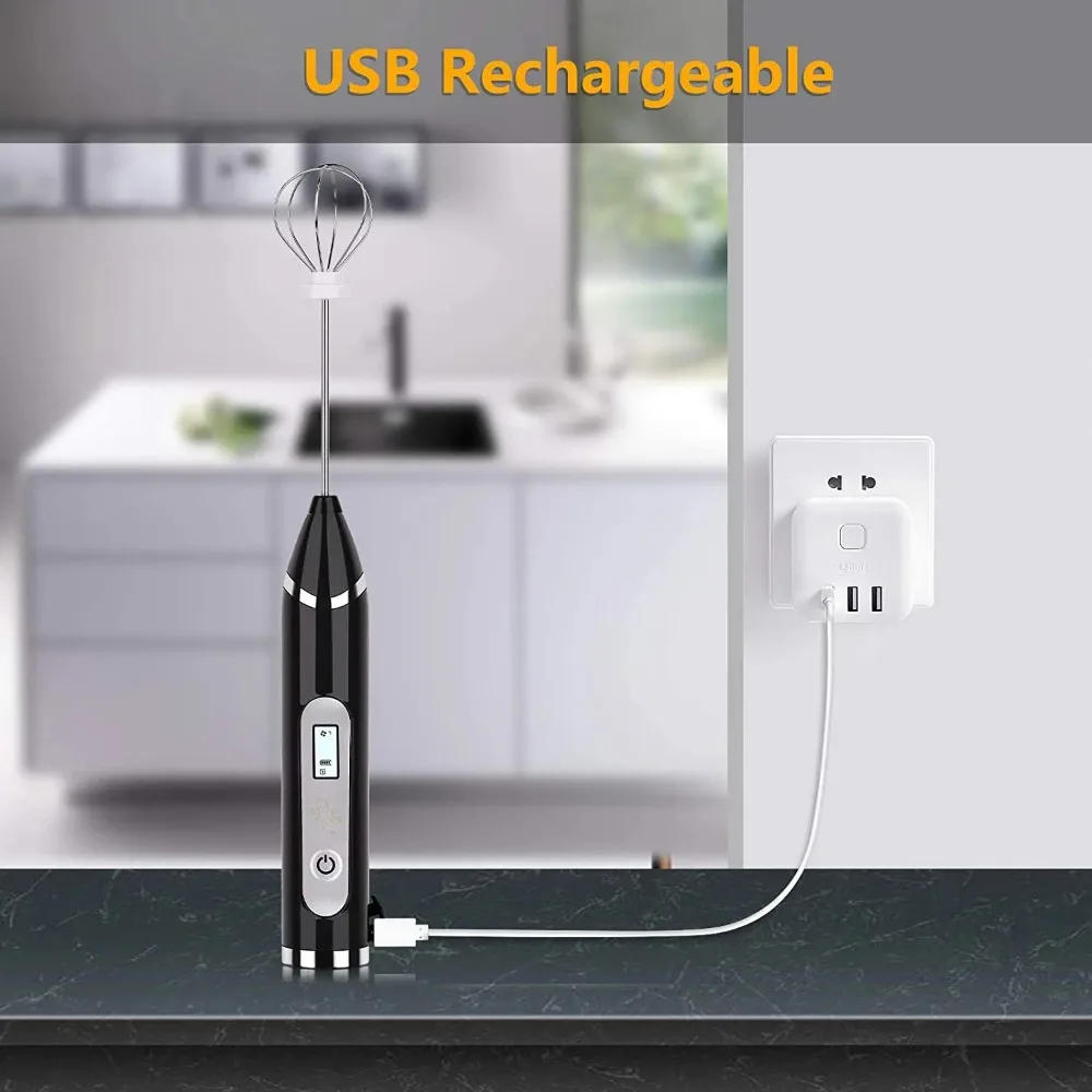 Description Picture 4 of itemProfessional Mini Handheld Foam Maker Automatic Milk Frother for Coffee Milk