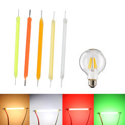 A Lot of led 3v 12v 38mm Cob Led Filament 2200k White Blue Red Pink Edison Bulb Parts Lamp Incandescent Light Accessories Diodes