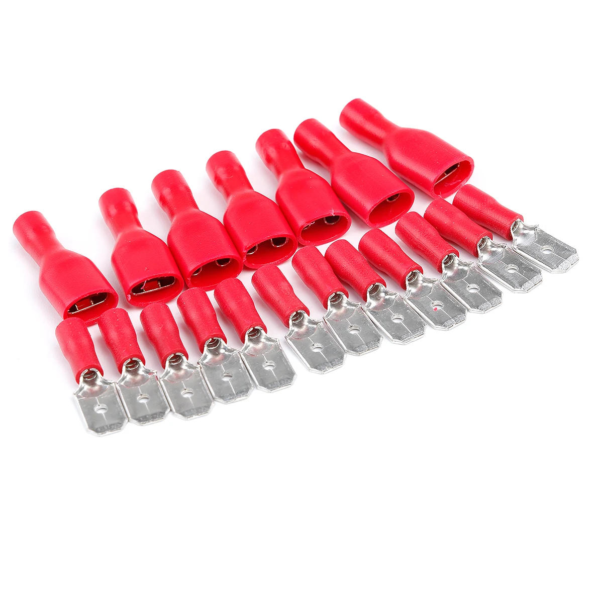 Description Picture 5 of item100PCS Insulated Female&Male Crimp Wire Connector Electrical Wiring Cable Plug Spade Terminals Assorted Splice Kit 22-14AWG