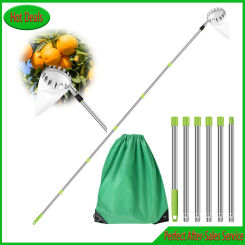 Fruit Picker Fruit Picking Tool with Storage Bag Stainless Steel Orange Picker Tool Tree Fruit Catcher Lightweight Fruit
