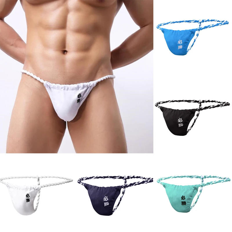 Description Picture 2 of itemTwisted Rope Men Thong Seamless Underwear Japanese Sumo Clothing with Sexy Design and Cotton Material made of Cotton