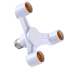 E27 3 Head Light Adapter Splitter Converter Screw Induction Lamp Holder Bulb Base White Hardware Accessories For Photo Studio