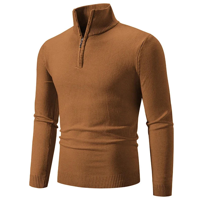 Description Picture 4 of itemAutumn Men's Thicker Half Zipper Sweaters Pullover for Male Hoody Man Sweatshir Spring Solid Color Turtleneck Swewatshirts