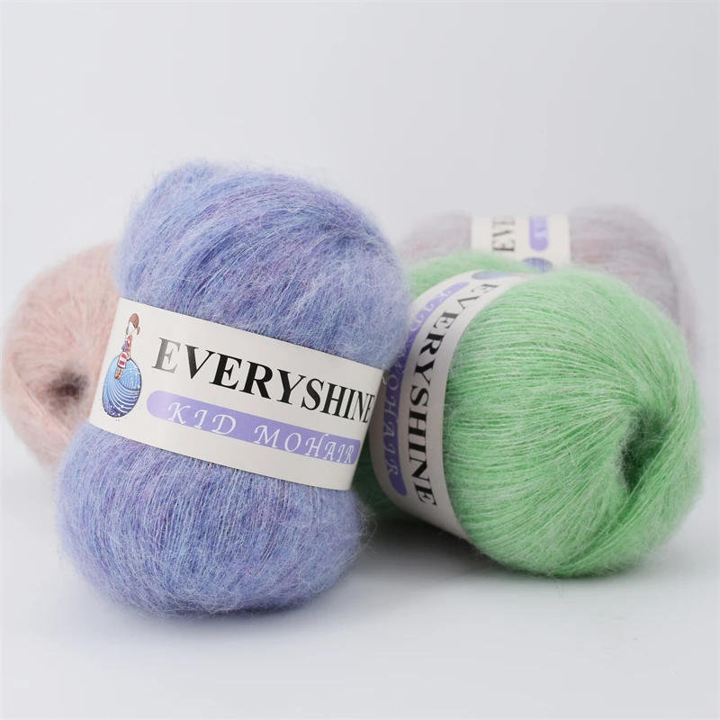 Description Picture 3 of itemYarn For Knitting Super Kid Mohair Yarn Crochet Thin Sweater Knit Shirt Scarf Angola Silk Mohair Wool Yarn For Woman Baby Thread