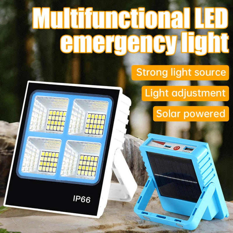 Description Picture 3 of itemNew Rechargeable Solar Flood Light Outdoor Portable LED Reflector Spotlight Rechargeable Projector Floodlight Construction Lamp