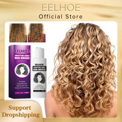 100ml Curly Elastin Mousse Nature Volume Styling Moisturizing Fluffy Repairing Styling Elastin Gel Cream Curly Wavy Hair Care