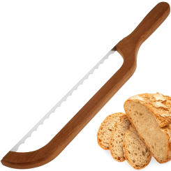 Wooden Bread Bow Knife Bow Bread Knife for Sourdough with Wooden Handle Bread Slicer for Homemade Bread Sourdough Bread Cutter