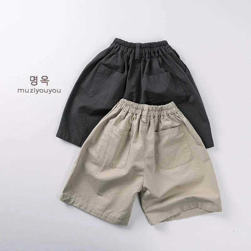 Description Picture 5 of itemChildren's Mid Pants 2025 New Style Pure Cotton Casual Pants for Boys and Girls, Summer Loose Shorts for Children's Clothing