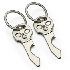 1PCS Keychain Metal Skull Beer Bottle Opener Keyring Bar Open Wine Tools Party Gifts