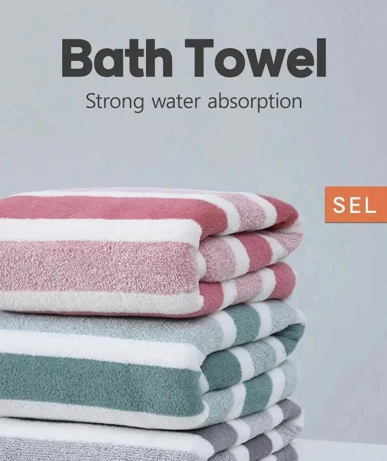 Description Picture 2 of item1 Pc Thickened Absorbent Bath Towel Soft Face Towel for Home