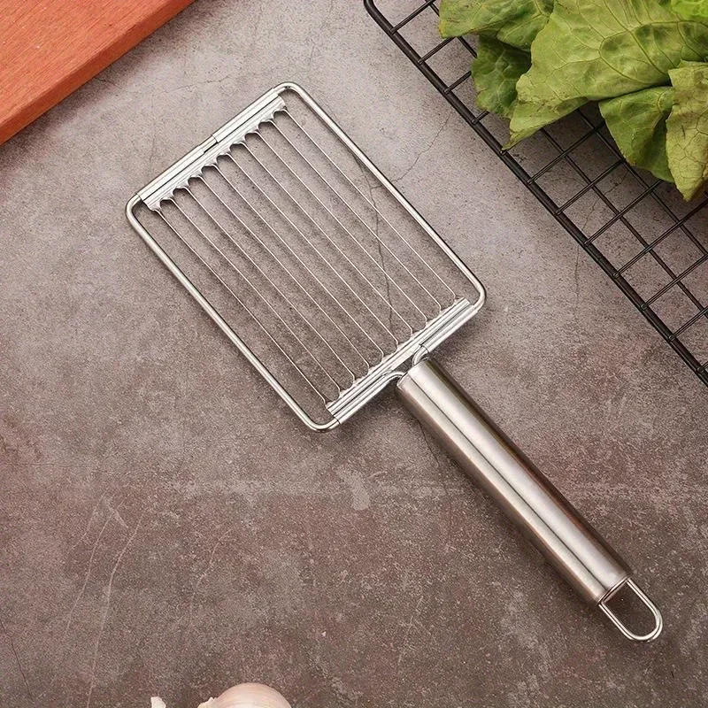 Description Picture 4 of item1PC Stainless Steel Tomato Potato Slicer Manual Ham Cutter Kitchen Accessory Creative Food Processor Fruit Kiwi Tool