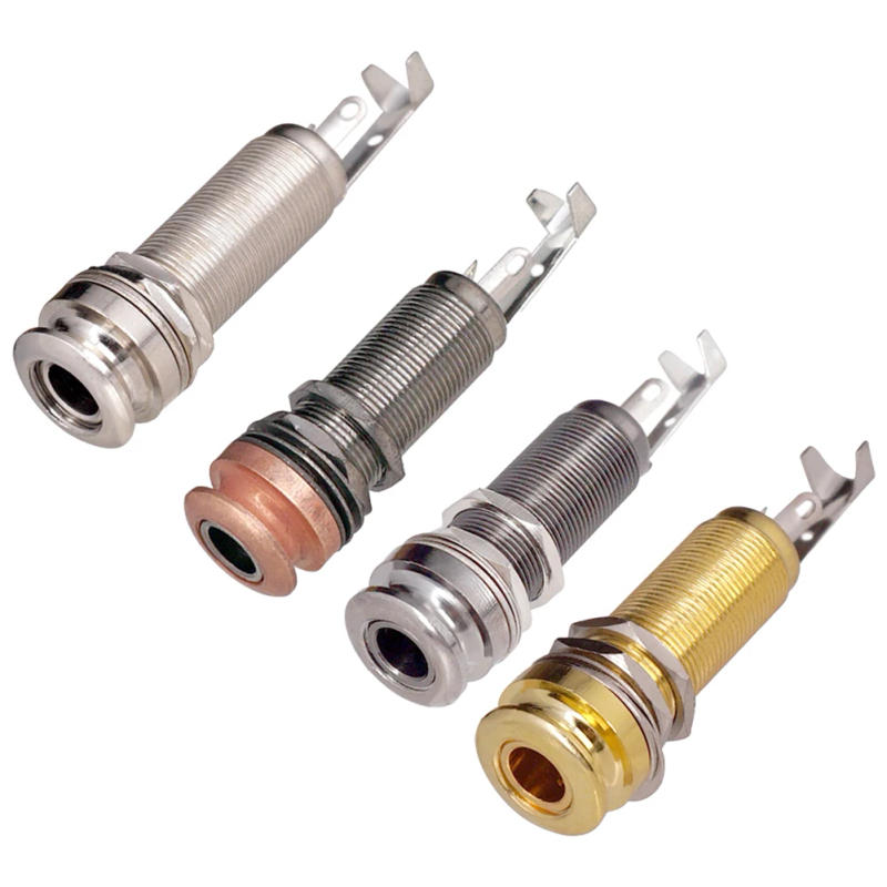 Description Picture 4 of item2023 Threaded Cylinder Output Strap EndPin For Electric Guitar Bass Endpin Jack Output Jacks 6.35mm Stereo 1/4Inch Socket Plug