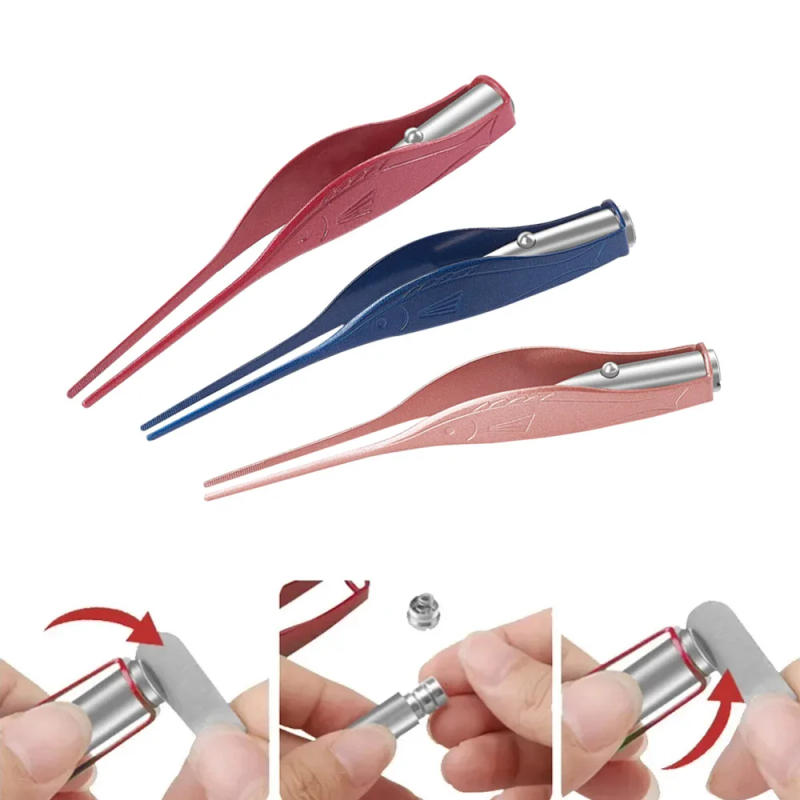 Description Picture 4 of item1pc Universal Earpick Earwax Removal Tools with Flashlight Earwax Cleaner Tweezers Household Visible Ear Wax Clean Care Tool