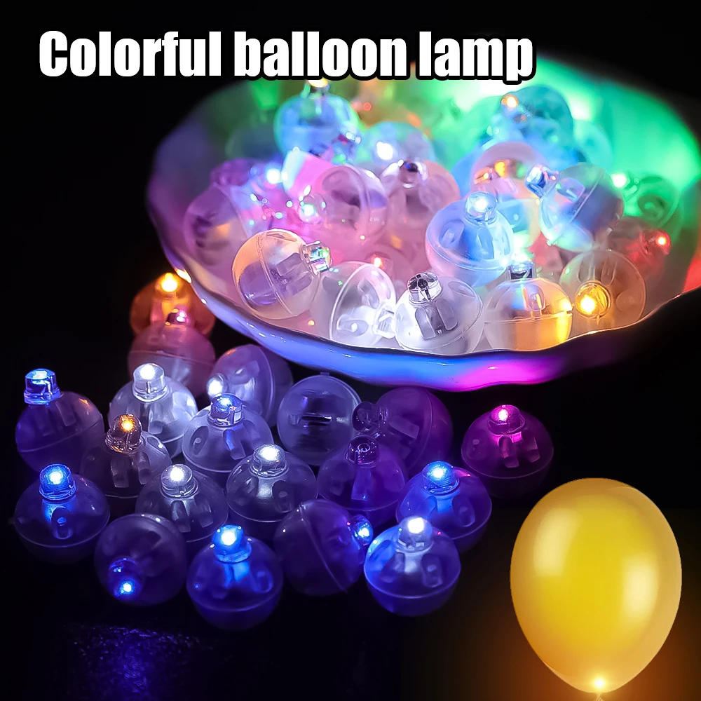 Description Picture 4 of item50/10Pcs Mini LED Balloon Light Colorful Flashing Luminous Tumbler Ball Lamp Lantern Light Christmas Wedding Party Decorations