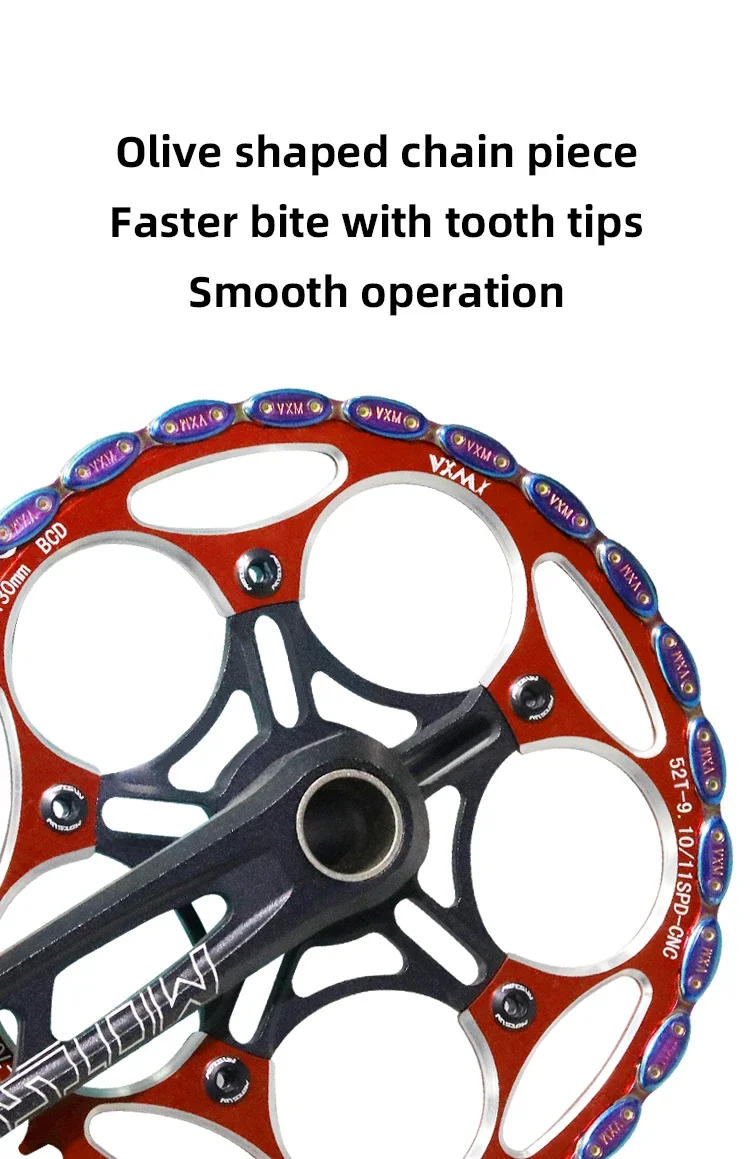 Description Picture 6 of itemSingle Speed Bicycle Chain 100 Link Bike Mountain Bike Road Bicycle Chain with Quick-link Parts Olive Chain Fixed Gear