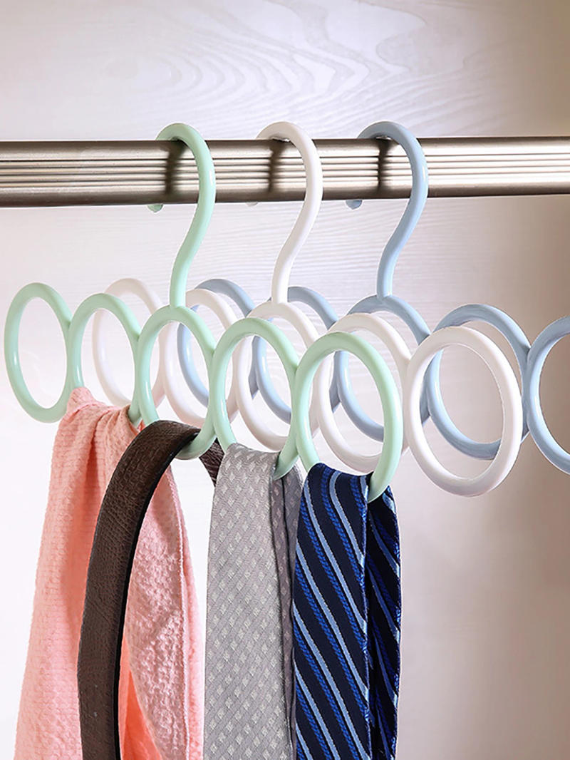 Description Picture 5 of item1pc Plastic Solid Pants Hanger,Multifunctional Hanger Pants Hanger Scarf Storage Hange