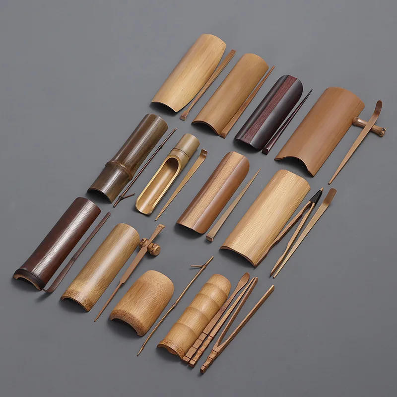 Description Picture 2 of itemNatural Bamboo Tea Scoop Handmade Coffee Tools Vintage Accessories Set Chahe Cha Ze Needle High Quality Teaware