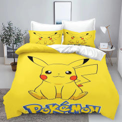 PokéMon Duvet Cover Set Universal, Suitable For Children And Adults Bedding Comforter Sets King Size Double