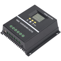 MPPT Solar  Controller Dual USB Port Backlit LCD Display Solar Panel Regulator 12V 24V 36V 48V Adaptive